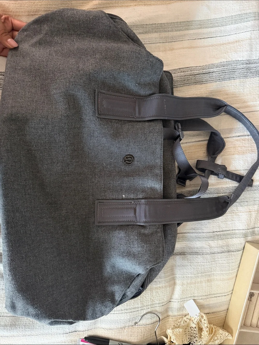 lululemon athletica Gray Duffel Weekend Bag